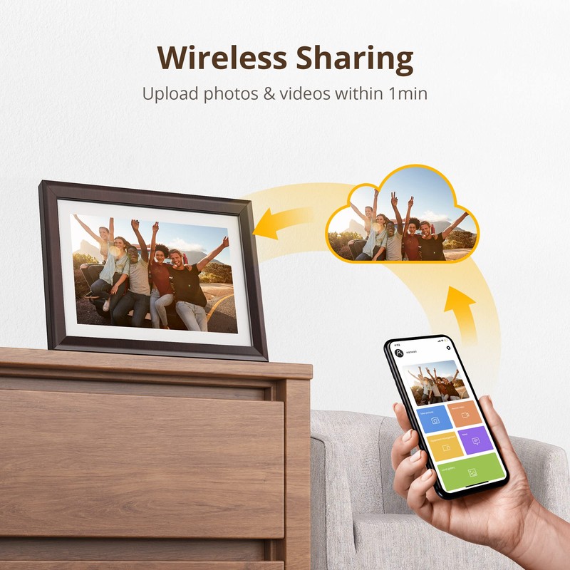 Dragon Touch Digital Picture Frame WiFi 10 inch IPS Touch