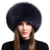 Women Real Fox Fur Hat Winter Thick Warm Luxury Pelt