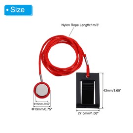 PATIKIL Universal Treadmill Magnet Safety Key 0.75inch, Treadmill Key Replacement with Magnetic Safety Switch Lock for Running Machine Image Gym, Black