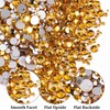 One Pack 2000 Pcs of Flatback Round Golden Yellow Rhinestones