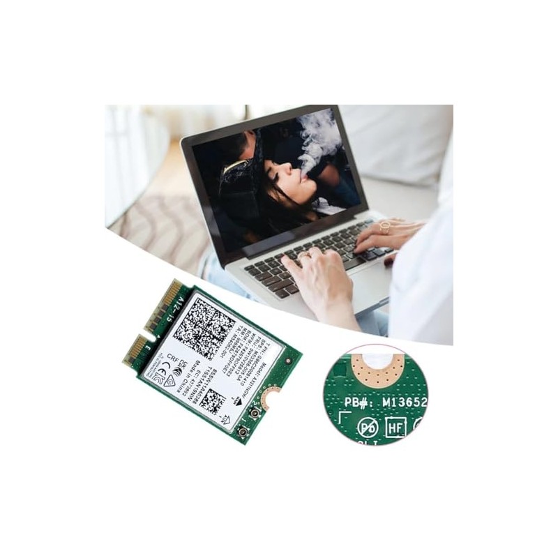 Laptopdiyparts Intel Wi-Fi 6E AX211 AX211NGW CNVio2 2.4/5/6GHz (160MHz) 2.4Gbps