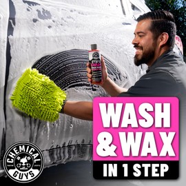 Chemical Guys Mr. Pink Foam Party Wash & Wax – 128 oz Tangerine Scent High Foaming Car Wash Soap for Foam Cannons and Buckets – Safe on Paint, Clear Coat, Cars, Trucks, SUVs, and RVs