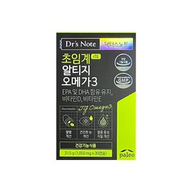 Paleo Doctor's Note Supercritical Altige Omega 3 1050mg x 30 capsules 1 unit / H / 팔레오 닥터스노트 초임계 알티지 오메가3 1050mg x 30캡슐 1개 / H