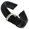 Hadley-Roma LS1010 16mm Watch Strap Band Black Fur Genuine Hair