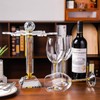 Hanjue Crystal Glass Stemware Rack, Rotates to Hold 6 Wine