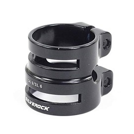 Silverock CNC Dual Size Seatpost Clamp 27.2/31.8mm 31.6/34.9mm for Carbon Post(27.2/31.8mm black
