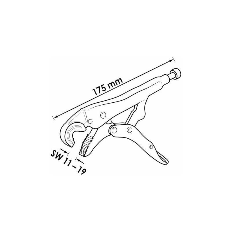 VIGOR V1804 Universal Grip Pliers, Small, Multi-Colour