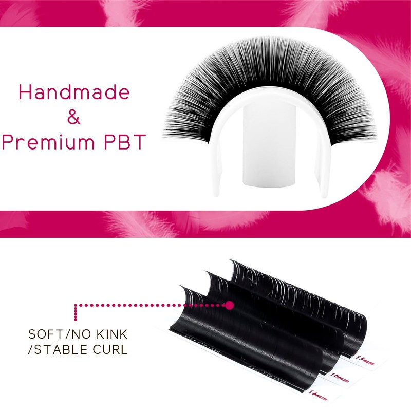 KOLYBEL Eyelash Extensions Easy Fan Lashes 0.05 Thickness D Curl
