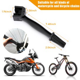 Ziciner Motorcycle Bicycle Chain Brush, Chain & Wheel Cleaning Tool, Crankset Chain & Gears Cleaner, Bicycle Chain Washer for Mountain Bike Motorcycle Chain (Black)