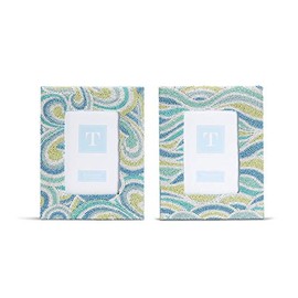 Two's Company Waves 4" x 6" Beaded Photo Frame Assorted 2 Patterns