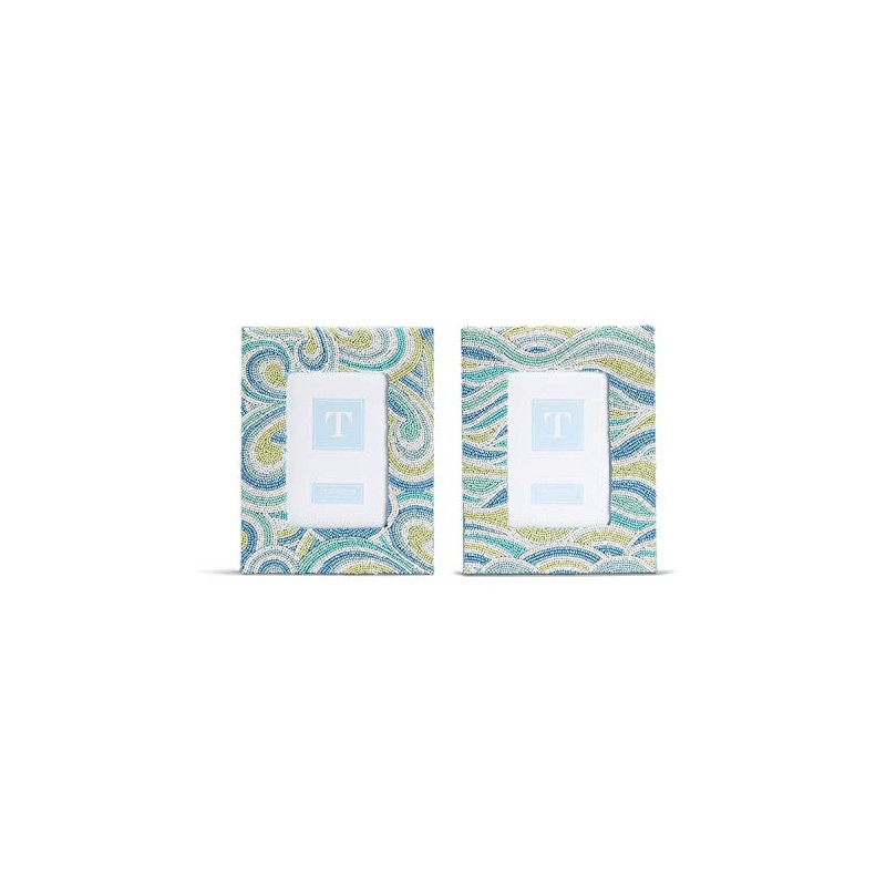 Two's Company Waves 4" x 6" Beaded Photo Frame Assorted