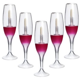 25 PCS wineglass shaped lip gloss tube cute lipgloss container tubes 5ML (Red)