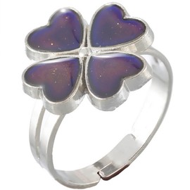 Adjustable Color Changing Mood Ring Inspirational Mystique Marble, Metal