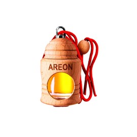 AREON Fresco Auto Duft Kaffee Schwarz Cafe Glas Duftflakon Flakon Holz Set Hängend Anhänger Spiegel 4ml (Pack x 3)