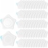 50 Pcs Disposable Castor Oil Patches,Spunlace Absorbent Wrap Organic Cotton,Highly Absorbent,Leak-Proof,Self-Adhesive,No Wash,Breathable,Portable(Oil Not Included)(Star Shape,White)