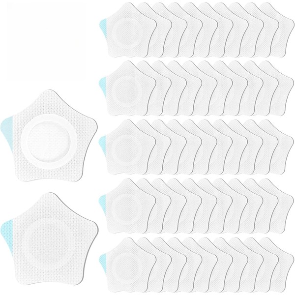 50 Pcs Disposable Castor Oil Patches,Spunlace Absorbent Wrap Organic Cotton,Highly