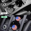 Alieemo 4PCS Car Cup Holder Coasters, 2.75 Inch American Flag