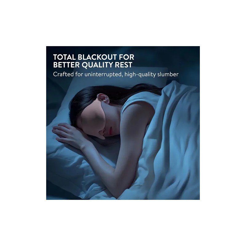 Antifaz 3D de Algodón Ajustable para Dormir de Lado, con
