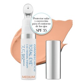 Colorescience | Total Eye 3 en 1 | Bloqueador, Corrector y Crema | SPF 35 | Skin care | Makeup y Belleza | Ilumina la piel | Tono Medium
