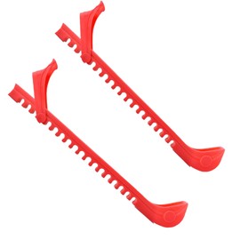 Ice Skate Guards Hockey Shoes Ice Covers Skate Blade Protector, with Adjustable Buckle for Skating Figure Skate Guards Easy to Put On And Off, Ice Skate Covers for Adult, Youth, Couple (Red)