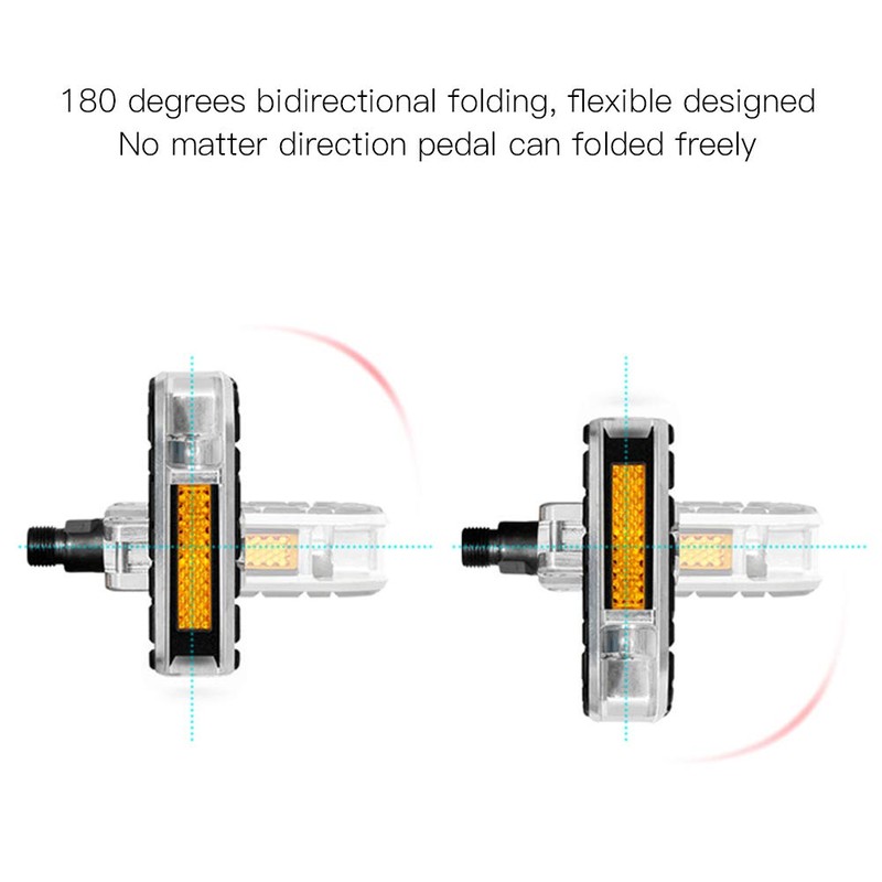 Pair of Folding Pedals 180 Degrees Bidirectional Folding Pedals Folding