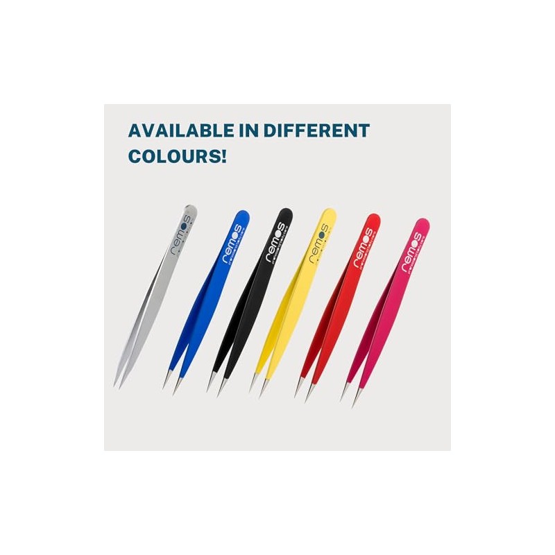 REMOS Splinter Tweezers with Extra fine tip Stainless Steel 9.5