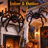 Large Plush Halloween Spider Decoration – Oversized Stuffed Spider Prop