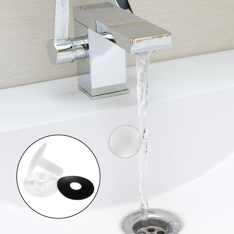3 Pcs Faucet Hole Cover for Kitchen Sink, White Sink