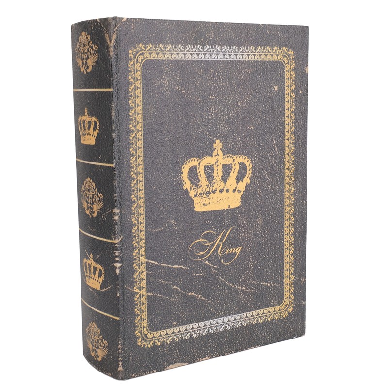 Book Shape Storage Box Large Capacity Wooden European Style Decorative