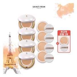 [St. Franc] [Most cushion package] 4 skin treatment peach products + 5 refills / [세인트프랑] [쿠션최다패키지]  스킨 트리트먼트 피치 본품 4개 + 리필 5개