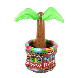 Henbrandt Inflatable Palm Tree Cooler 66cm Blow Up Tropical Palm Tree Drinks Cooler Summer Fun Hawaiian Party Decorations Inflatable Ice Bucket Accessories Cocktail Night Party Decorations