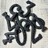 Cobata 4 inch Cast Iron Mailbox Numbers - Screw In