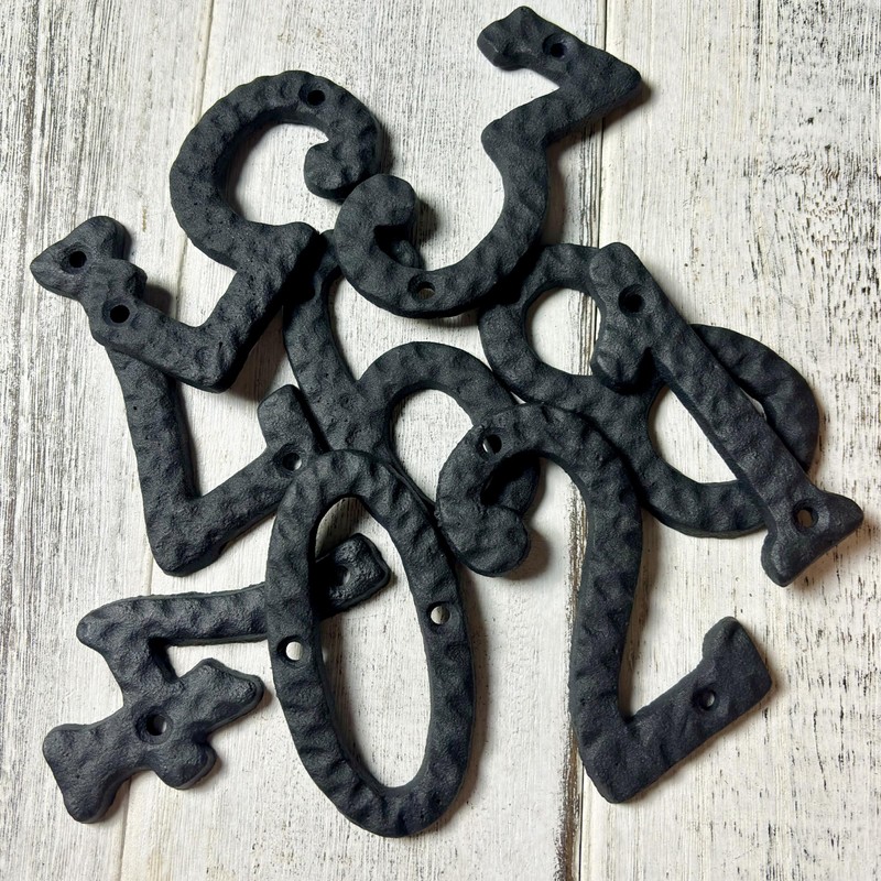 Cobata 4 inch Cast Iron Mailbox Numbers - Screw In
