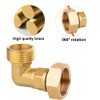 Pack of 2 Brass Movable Screw Connections, 1 Inch Female