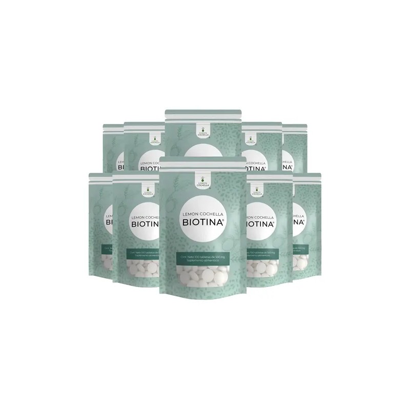 Biotina Lemon Kit 10 100 Tabletas 500 MG Belleza Y