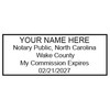 Hubco Purple 4913 Self-Inking Notary Stamp - North Carolina
