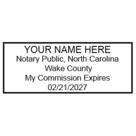 Hubco Purple 4913 Self-Inking Notary Stamp - North Carolina