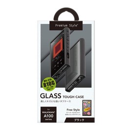 PGA Premium Style Premium Style WALKMAN NW-A100 Glass Tough Case [Black] Case PG-WA100GT2BK