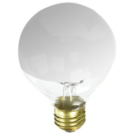 Bulbrite 60G25HM Half Chrome 60W Globe Shape Bulb (6 Pack)