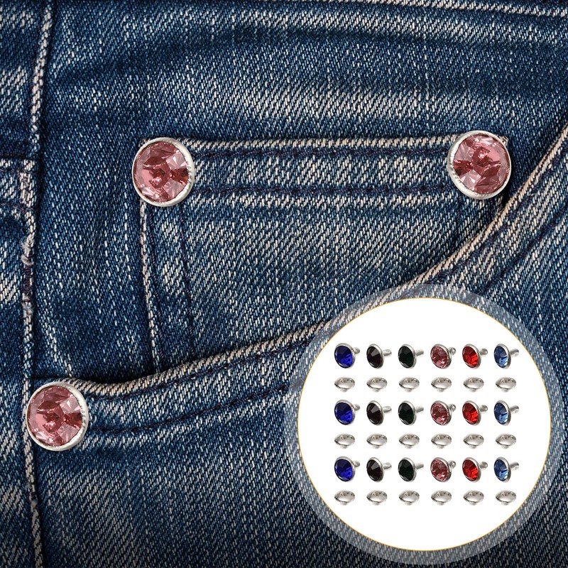 EXCEART Pack of 120 Crystal Rivets Rhinestone Rivets 8 mm