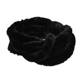 Faux Fur Ribbon Black Faux Fur Trim Artificial Rabbit Fur for Sewing Decorative Ribbon Christmas Coin Scarves Bag Costumes Crafts Coats DIY Sewing Craft Accessories