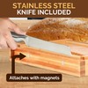 BAMBUSI Bread Slicer for Homemade Bread - Bamboo Bread Cutter