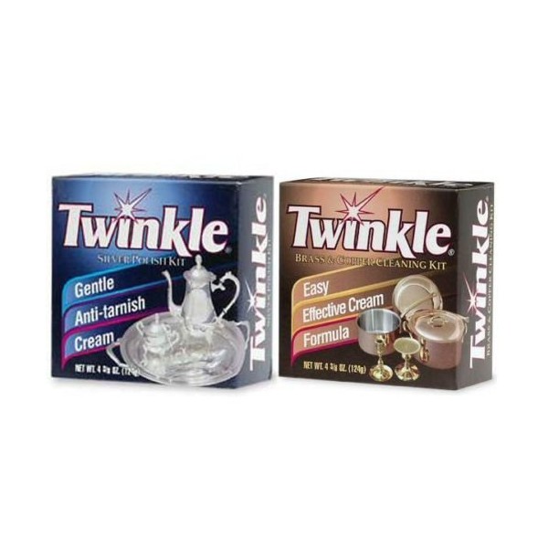 Twinkle Silver Polish Kit and Brass & Copper Cleaning Polish Kit (Pack of 6)