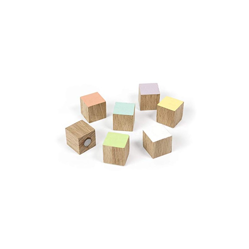 FIRST4MAGNETS Trendform beliebtes Form Büro Magnets-Timber (Set von 7), Sortiert,