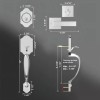 Cerradura Principal Banna Manejable Plateado Cromado Extensible para Puerta 3