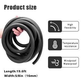 Backer Rod 5/8 inch,Foam Backer Rod for Gaps and Joints,Concrete Expansion Joint Filler,19.6 feet Length (5/8 inch *19.6 feet)