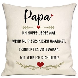 Bommex Dad Gift I hope every time you hug this pillow, it reminds you how much I love you cushion cover for dad birthday Christmas gift (Dad)