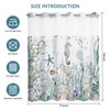 MEHOFOND Nautical Beach No Hook Shower Curtain with Snap in