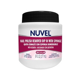 Quitaesmalte Nuvel con Esponja DIP-IN 177ml | Remueve Esmaltes de Uñas Sin Algodón | Práctico, Rápido y Sin Derrames.