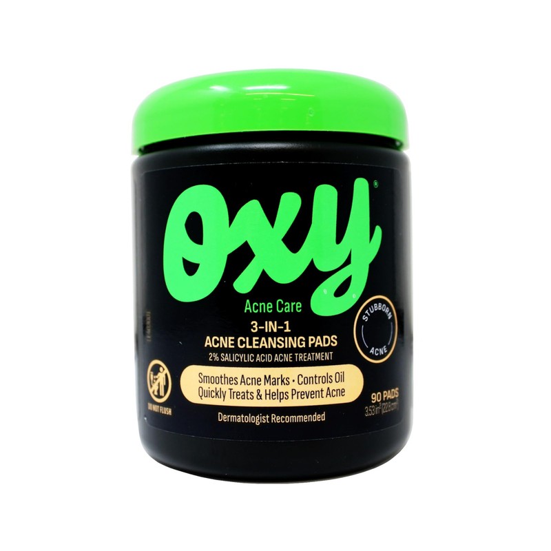 OXY Maximum Action 3-In-1 Treatment Pads 90 ea (Pack of